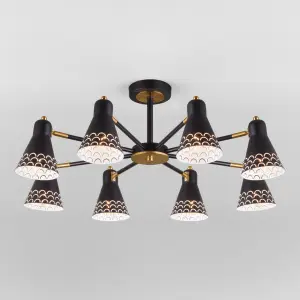 ЭЛМАКС - Потолочная люстра в стиле лофт 70100/8 черный элмакс, электротехника, кабель, светотехника, elmax.pro