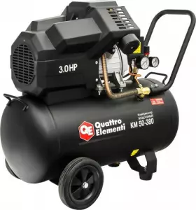 Компрессор QUATTRO ELEMENTI KM 50-380 ( 380л/мин, 50л, 3 л.с, 8 бар, 41 кг) 248-504