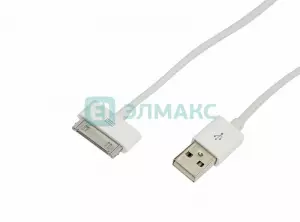 ЭЛМАКС - USB кабель для iPhone 4/4S 30 pin шнур 1М белый элмакс, электротехника, кабель, светотехника, elmax.pro