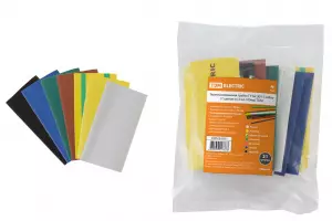 ЭЛМАКС - Термоусаживаемая трубка ТУТнг 30/15 набор (7 цветов по 3 шт. 100мм) TDM элмакс, электротехника, кабель, светотехника, elmax.pro