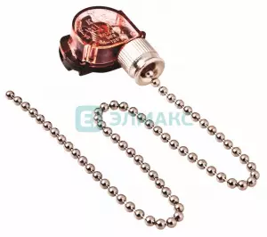 ЭЛМАКС - Выключатель для настенного светильника с цепочкой 270 мм, silver REXANT элмакс, электротехника, кабель, светотехника, elmax.pro