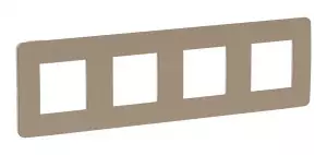 ЭЛМАКС - UNICA STUDIO рамка 4-поста, песочный/бежевый элмакс, электротехника, кабель, светотехника, elmax.pro