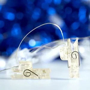 ЭЛМАКС - Гирлянда линейная Прищепки USB 20LED 2700K, IP 20, 1.8м, CL573 элмакс, электротехника, кабель, светотехника, elmax.pro