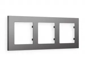 ЭЛМАКС - Рамка ALFA Techno (Антрацит серый) 3-ая AF220653 элмакс, электротехника, кабель, светотехника, elmax.pro