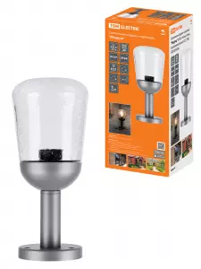 Светильник садово-парковый "Мадрид" 60 Вт, стойка, алюм., прозрачное/серый, Е27, TDM Светильник садово-парковый "Мадрид" 60 Вт, стойка, алюм., прозрачное/серый, Е27, TDM