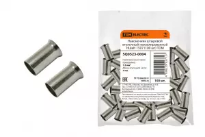 ЭЛМАКС - Наконечник штыревой втулочный неизолированный НШвН 1507 (100 шт) TDM элмакс, электротехника, кабель, светотехника, elmax.pro