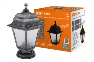 ЭЛМАКС - Светильник садово-парковый НТУ 04-60-001 четырехгр., напольный, пластик, расс.пластик, серебро TDM элмакс, электротехника, кабель, светотехника, elmax.pro