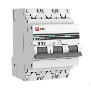 ЭЛМАКС - ВА 47-63, 3P 32А (D) EKF PROxima элмакс, электротехника, кабель, светотехника, elmax.pro