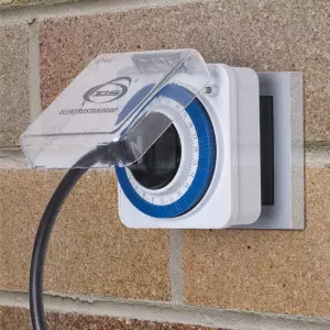 ЭЛМАКС - Розетка-таймер 16A x1 IP44 Белый TMH-M-2 элмакс, электротехника, кабель, светотехника, elmax.pro