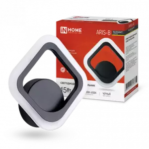 ЭЛМАКС - Светильник светодиодный бра ELEGANT ARIS-15B 15Вт 230В 3000-4000-6500K 1050Лм STEP COLOR черный IN H элмакс, электротехника, кабель, светотехника, elmax.pro