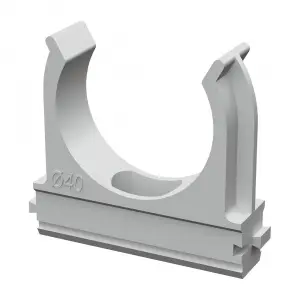 Крепеж-клипса для труб АБС-пластик в карт d40 мм (30шт/300шт уп/кор) Промрукав