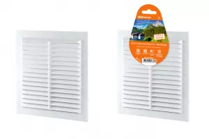 ЭЛМАКС - Решетка неразъемная с москитной сеткой, бел. 150х150 TDM элмакс, электротехника, кабель, светотехника, elmax.pro