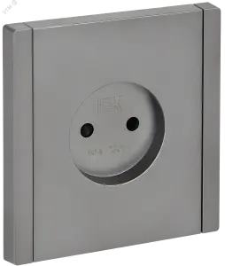 ЭЛМАКС - FORTE&PIANO Розетка без з/к с з/ш в/к 10А FP517 сталь IEK элмакс, электротехника, кабель, светотехника, elmax.pro