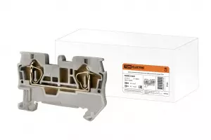 ЭЛМАКС - Зажим клеммный безвинтовой (ЗКБ) 6 мм2 52А серый TDM элмакс, электротехника, кабель, светотехника, elmax.pro