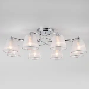 ЭЛМАКС - Потолочная люстра с абажурами 60094/8 хром элмакс, электротехника, кабель, светотехника, elmax.pro