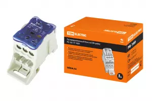 ЭЛМАКС - Распределительный блок на DIN-рейку РБ-160 1П 160А (1х70+1x16/6x16) TDM элмакс, электротехника, кабель, светотехника, elmax.pro