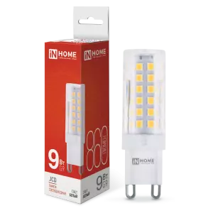 ЭЛМАКС - Лампа светодиодная LED-JCD 9Вт 230В G9 4000К 860Лм IN HOME элмакс, электротехника, кабель, светотехника, elmax.pro
