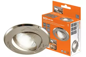 ЭЛМАКС - Светильник встраиваемый поворотный СВ 02-01 MR16 50Вт G5.3 матовый никель/никель TDM элмакс, электротехника, кабель, светотехника, elmax.pro