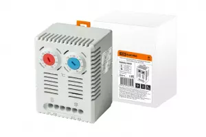 ЭЛМАКС - Термостат сдвоенный NO/NC (охлаждение/обогрев) 10/5A 230В от 0 до +60°C TDM элмакс, электротехника, кабель, светотехника, elmax.pro