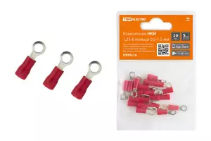ЭЛМАКС - Наконечник НКИ 1,25-6 кольцо 0,5-1,5мм (20шт) TDM элмакс, электротехника, кабель, светотехника, elmax.pro