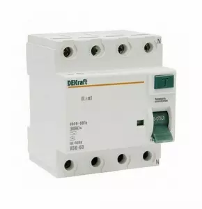 Выключатель дифференциального тока (УЗО) 4P 63А 30мА AC УЗО-03 6кА