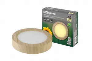 ЭЛМАКС - Светильник накладной светодиодный круг "Даунлайт" СПО (сосна) 12 Вт 170*32 мм 3000К TDM  элмакс, электротехника, кабель, светотехника, elmax.pro