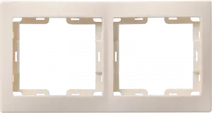 РГ-2-ККм Рамка 2местн. горизонт. КВАРТА (кремовый)