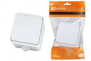 ЭЛМАКС - Выключатель 1-кл. ОУ IP44 10А белый "Орель" TDM элмакс, электротехника, кабель, светотехника, elmax.pro