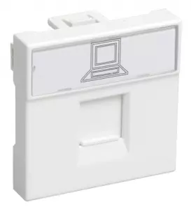 ЭЛМАКС - РКИ-20-00-П Розетка информационная RJ-45 UTP кат.5e (на 2 модуля) ПРАЙМЕР белая IEK элмакс, электротехника, кабель, светотехника, elmax.pro