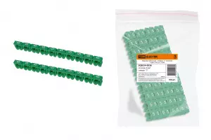 ЭЛМАКС - Маркер наборный - символ "5"зеленый 4 мм2 (10 шт.) TDM  элмакс, электротехника, кабель, светотехника, elmax.pro