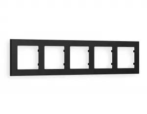 ЭЛМАКС - Рамка ALFA Techno (Черный матовый) 5-ая AF220705 элмакс, электротехника, кабель, светотехника, elmax.pro