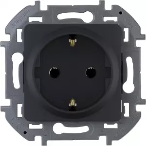 ЭЛМАКС - Розетка 1гн с/з Антрацит Inspiria Legrand элмакс, электротехника, кабель, светотехника, elmax.pro