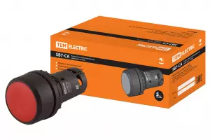 ЭЛМАКС - Кнопка SB7-CA45 d22мм 1з+1р красная TDM элмакс, электротехника, кабель, светотехника, elmax.pro
