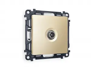 ЭЛМАКС - Комплект механизма TV розетки оконечной ALFA MA613010 Шампань 50-870 MHz 1dB QUANT (AP6130, VM202) элмакс, электротехника, кабель, светотехника, elmax.pro