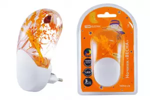 Ночник "весна" с датчиком света, светодиодный, 1Вт, 220 В TDM Ночник "весна" с датчиком света, светодиодный, 1Вт, 220 В TDM