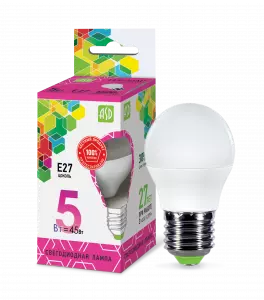 Лампа светодиодная LED-ШАР-standard 5Вт 230В Е27 6500К 450Лм ASD