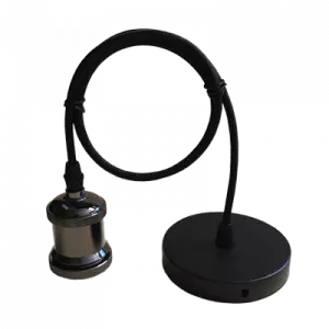 ЭЛМАКС - Патрон Е27-ПШ-deco подвесной шнур 1м Черный IN HOME элмакс, электротехника, кабель, светотехника, elmax.pro