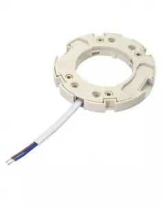 ЭЛМАКС - Патрон для светодиодных ламп, GX53, 250V, огнеупорный пластик, медь, цвет белый, размер 75*10мм, дли элмакс, электротехника, кабель, светотехника, elmax.pro