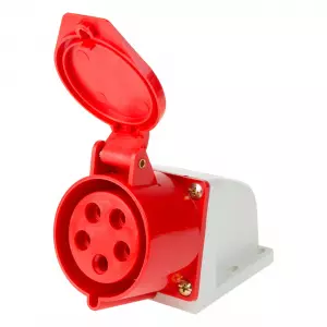 ЭЛМАКС - Розетка 125 стационарная 3Р+РЕ+N 32А 380В IP44 REXANT элмакс, электротехника, кабель, светотехника, elmax.pro