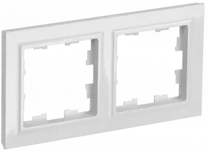 ЭЛМАКС - BRITE Рамка 2-мест. РУ-2-БрБ бел. элмакс, электротехника, кабель, светотехника, elmax.pro