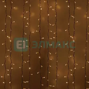 Гирлянда "Светодиодный Дождь" 2х3м, постоянное свечение, белый провод, 230 В, диоды ТЕПЛЫЙ БЕЛЫЙ, 76
