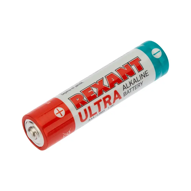 ЭЛМАКС - Ультра алкалиновая батарейка AAA/LR03 "REXANT"1,5 V 1300 mAh элмакс, электротехника, кабель, светотехника, elmax.pro