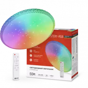 ЭЛМАКС - Светильник сд COMFORT MYSTERY-RGB 55Вт 230В 3000-6500K 4400Лм 400x70мм с пультом ДУ IN HOME элмакс, электротехника, кабель, светотехника, elmax.pro