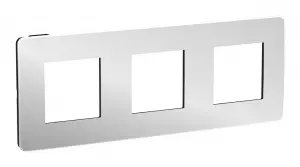ЭЛМАКС - UNICA STUDIO рамка 3-постовая, ХРОМ/антрацит элмакс, электротехника, кабель, светотехника, elmax.pro