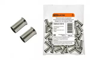 ЭЛМАКС - Наконечник штыревой втулочный неизолированный НШвН 25-16 (100 шт) TDM элмакс, электротехника, кабель, светотехника, elmax.pro