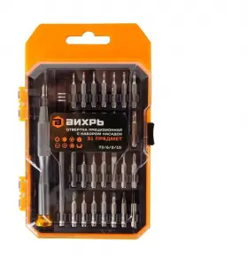 ЭЛМАКС - Отвертка прецизионная с набором насадок, 31 предмет в кейсе Вихрь элмакс, электротехника, кабель, светотехника, elmax.pro