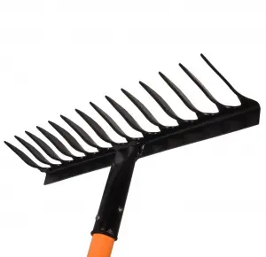 ЭЛМАКС - Грабли витые 14 зубьев, сталь, с фиберглассовым черенком элмакс, электротехника, кабель, светотехника, elmax.pro