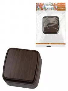 ЭЛМАКС - Выключатель 1-кл. открытой установки IP20 10А, венге "Дача" Народная элмакс, электротехника, кабель, светотехника, elmax.pro