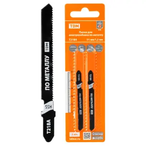 ЭЛМАКС - Пилки для электролобзика по металлу, HSS, 51х1,2 мм, криволинейный рез, T218A, 2 шт, "Рубин", TDM элмакс, электротехника, кабель, светотехника, elmax.pro