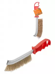 ЭЛМАКС - Щетка ручная, металлическая с пластик. рукояткой, латуниров. витая проволока d 0,3 мм, "Гранит", TDM элмакс, электротехника, кабель, светотехника, elmax.pro